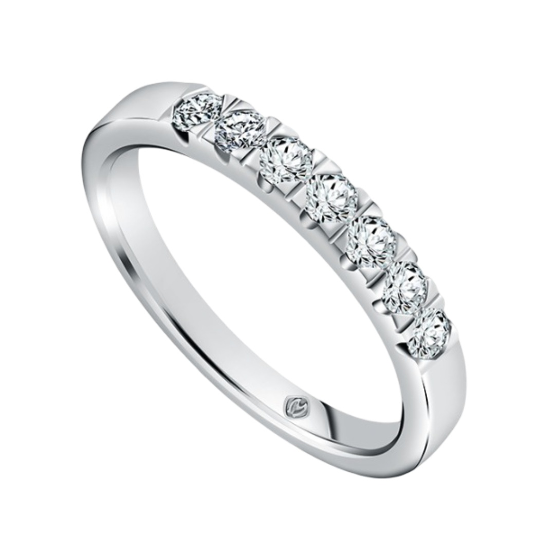 Diamond Wedding Ring MONDIAL Desain Tennis
