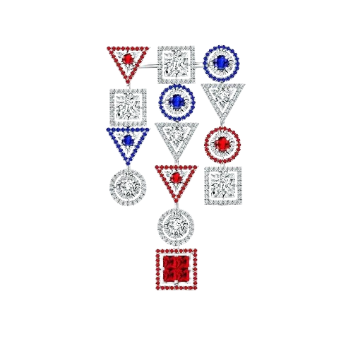 Brooch dengan Precious Stone MONDIAL yang Memiliki Desain Exceptional