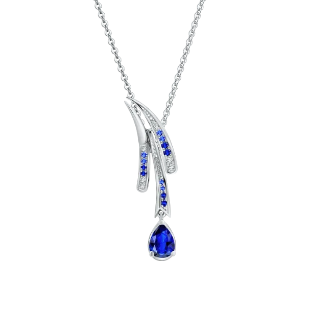 Kemewahan Kalung Liontin Berlian Blue Sapphire yang Ada di Butik MONDIAL