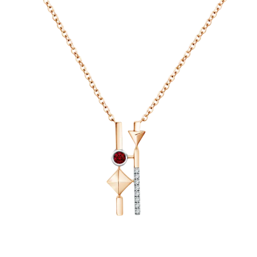 Kemewahan Pendant Chain Berhias Ruby MONDIAL