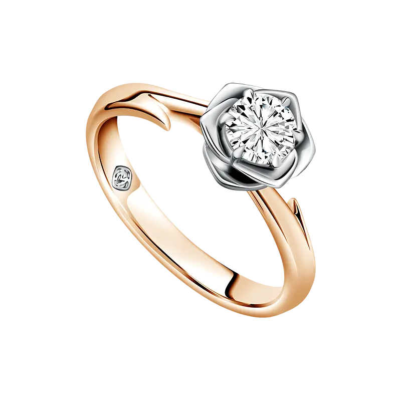 Cincin Tunangan Berlian MONDIAL Brilliant Rose dengan 66 facets