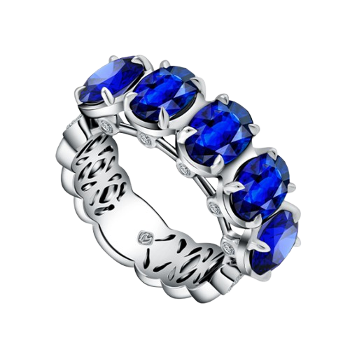 Blue Sapphire Ring MONDIAL Model Tennis