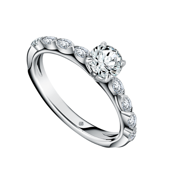 Cincin Tunangan dengan Berlian MEC Ultimate Berkilau Maksimal