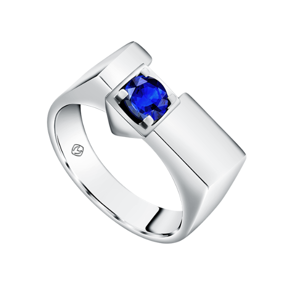 Tampilan Men’s Ring MONDIAL dengan Blue Sapphire Memukau
