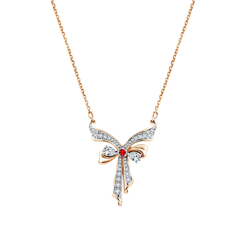 &Eacute;loratie Necklace sebagai hadiah anniversary dengan bow sculptural