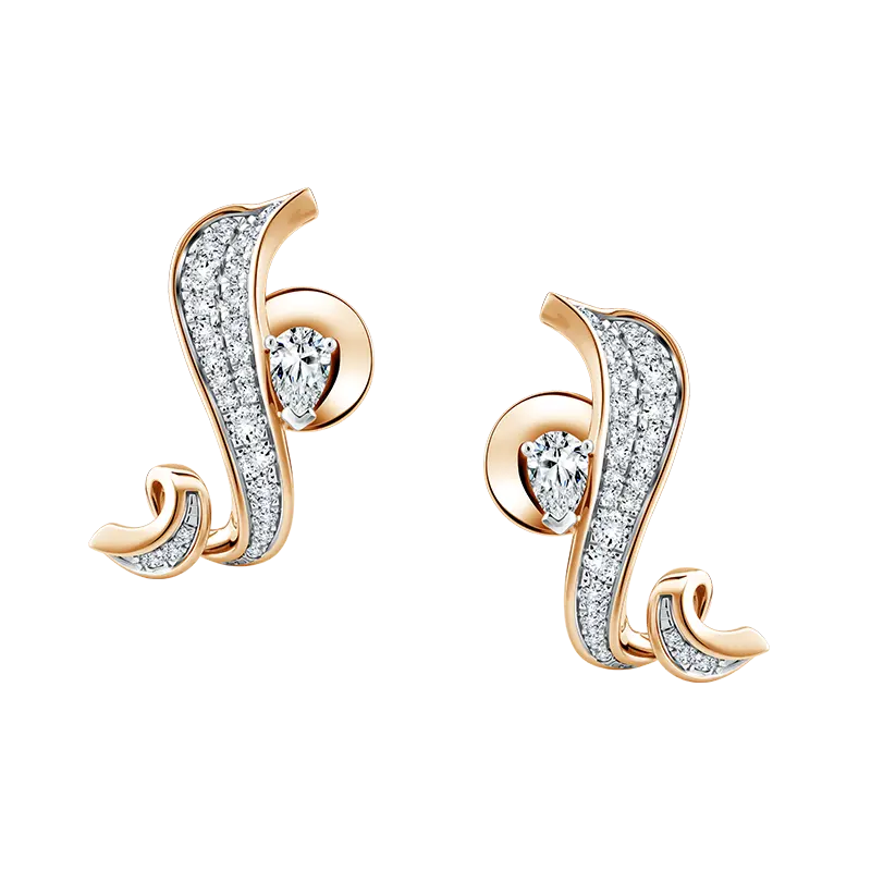 A&eacute;ratie Earrings untuk hadiah anniversary dengan desain pita yang mengalir