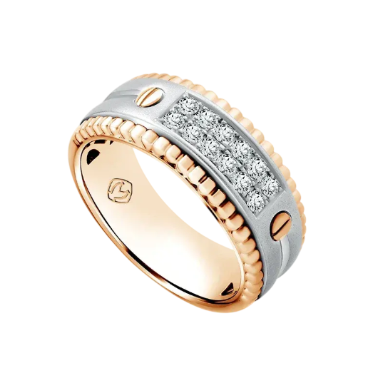 Cincin Pria Two Tone yang Modem dan Timeless