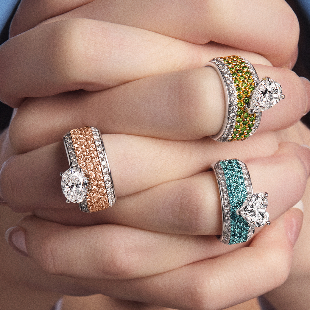 Rare Color Diamond Ring dengan Fancy Cut Diamond sebagai Cincin Lamaran