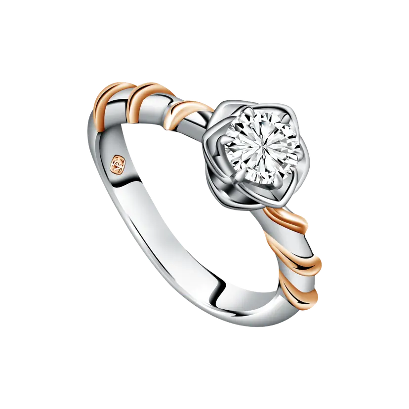 Cincin Tunangan Berlian dengan Desain Modern Elegan dan Detail Berkilau dari MONDIAL