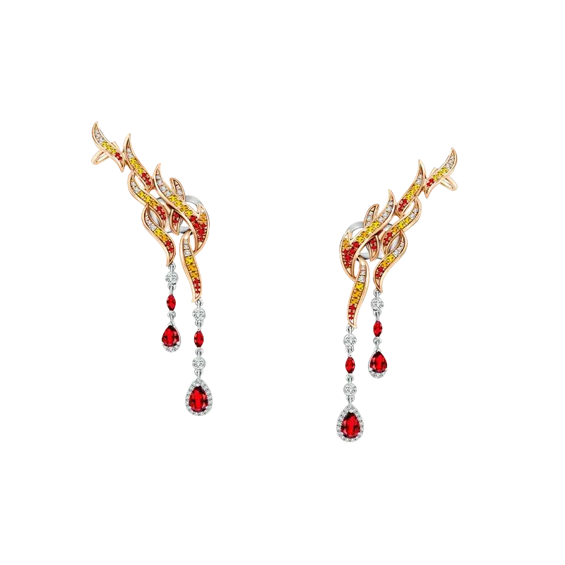 Detail Warna dan Karakter Precious Stone Ruby dalam Koleksi Perhiasan Mewah MONDIAL Precious Fire