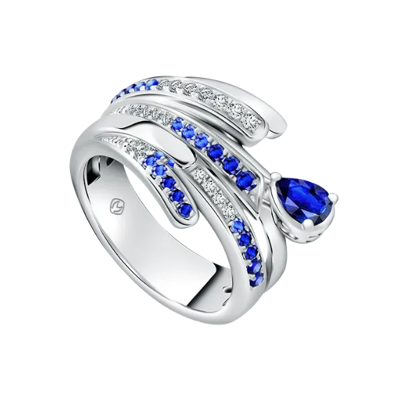 Kemewahan Blue Sapphire and Diamond Ring sebagai Hadiah Penuh Makna