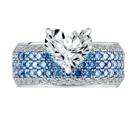 Kombinasi Antara Blue Diamonds dan Blue Sapphire dalam Satu Perhiasan