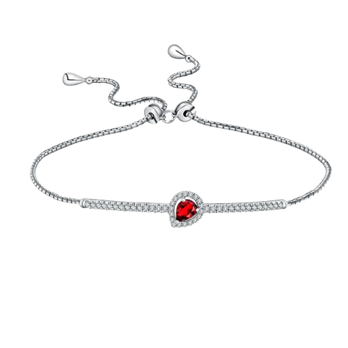 Precious Stone Ruby dalam Chain Bracelet MONDIAL