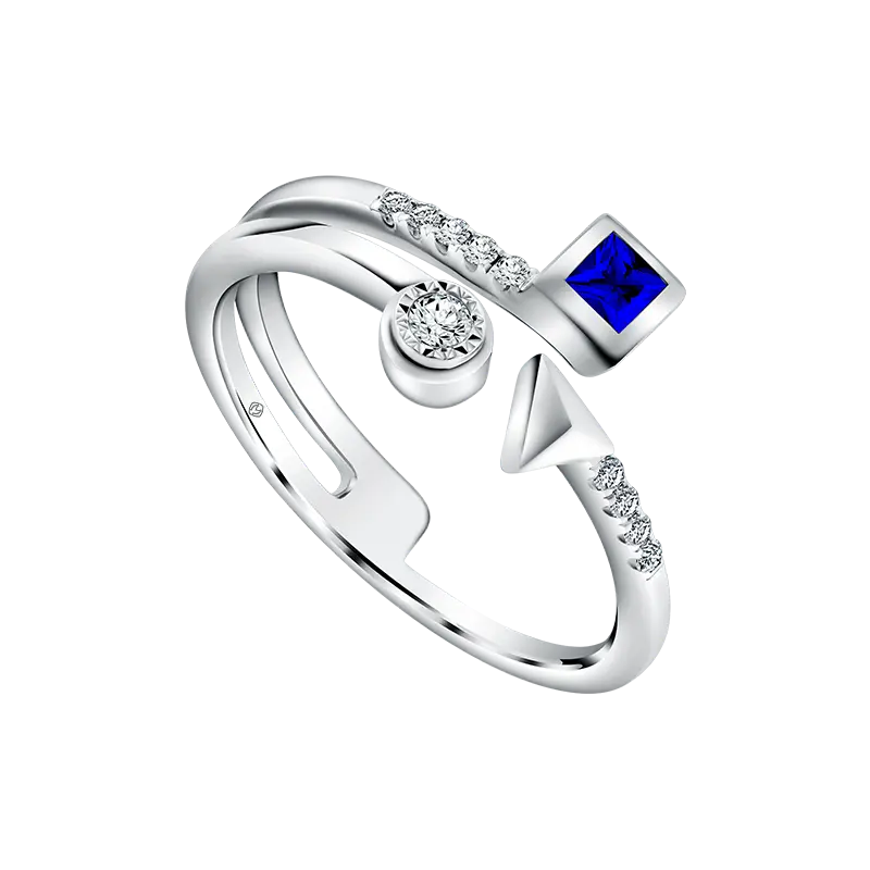 Kemewahan Blue Sapphire and Diamond Ring dengan Inspirasi Styling Elegan