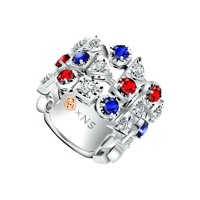 Batu Permata Ruby pada Cincin Berlian MONDIAL Precious