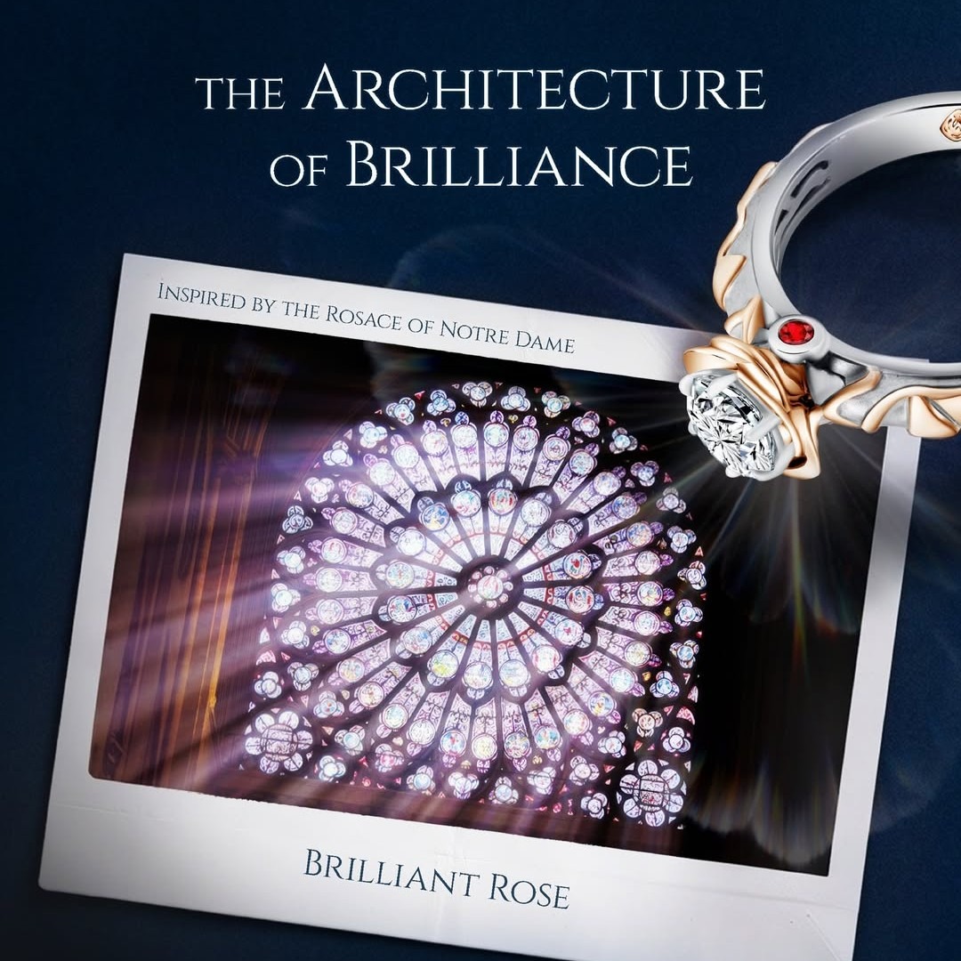 Model Cincin Tunangan MONDIAL dengan Inspirasi Rosace Notre Dame yang Megah