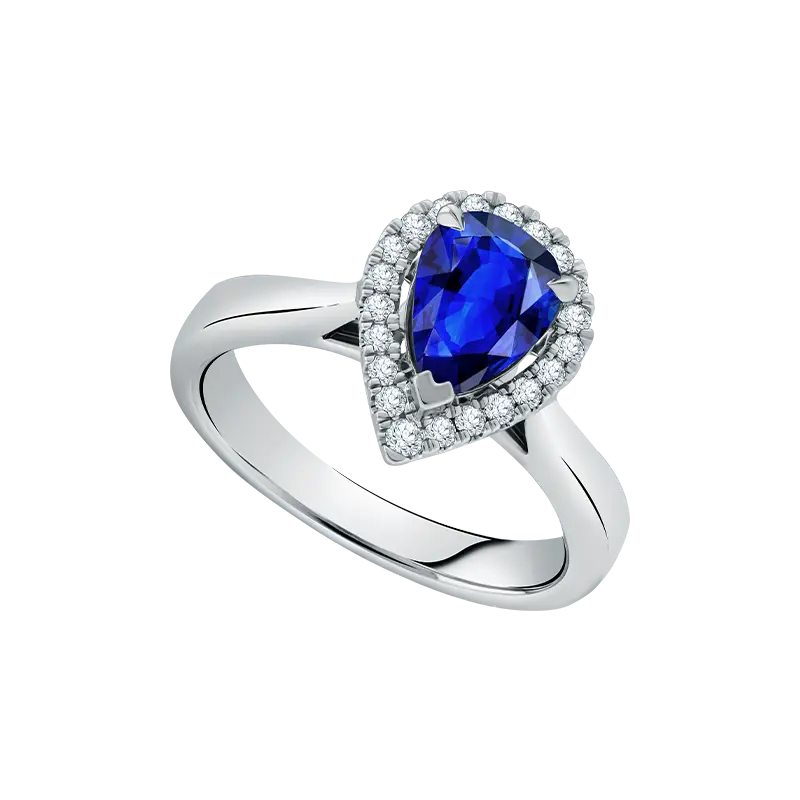 Blue Sapphire and Diamond Ring dengan Desain Mewah dan Timeless dari MONDIAL