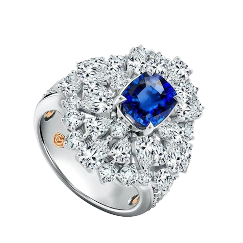Blue Sapphire and Diamond Ring MONDIAL