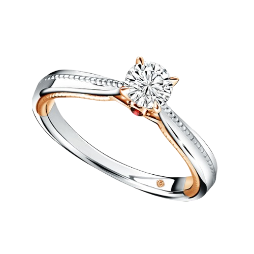 Pilihan Cincin Tunangan Solitaire MONDIAL yang Memiliki Sentuhan Rose Gold