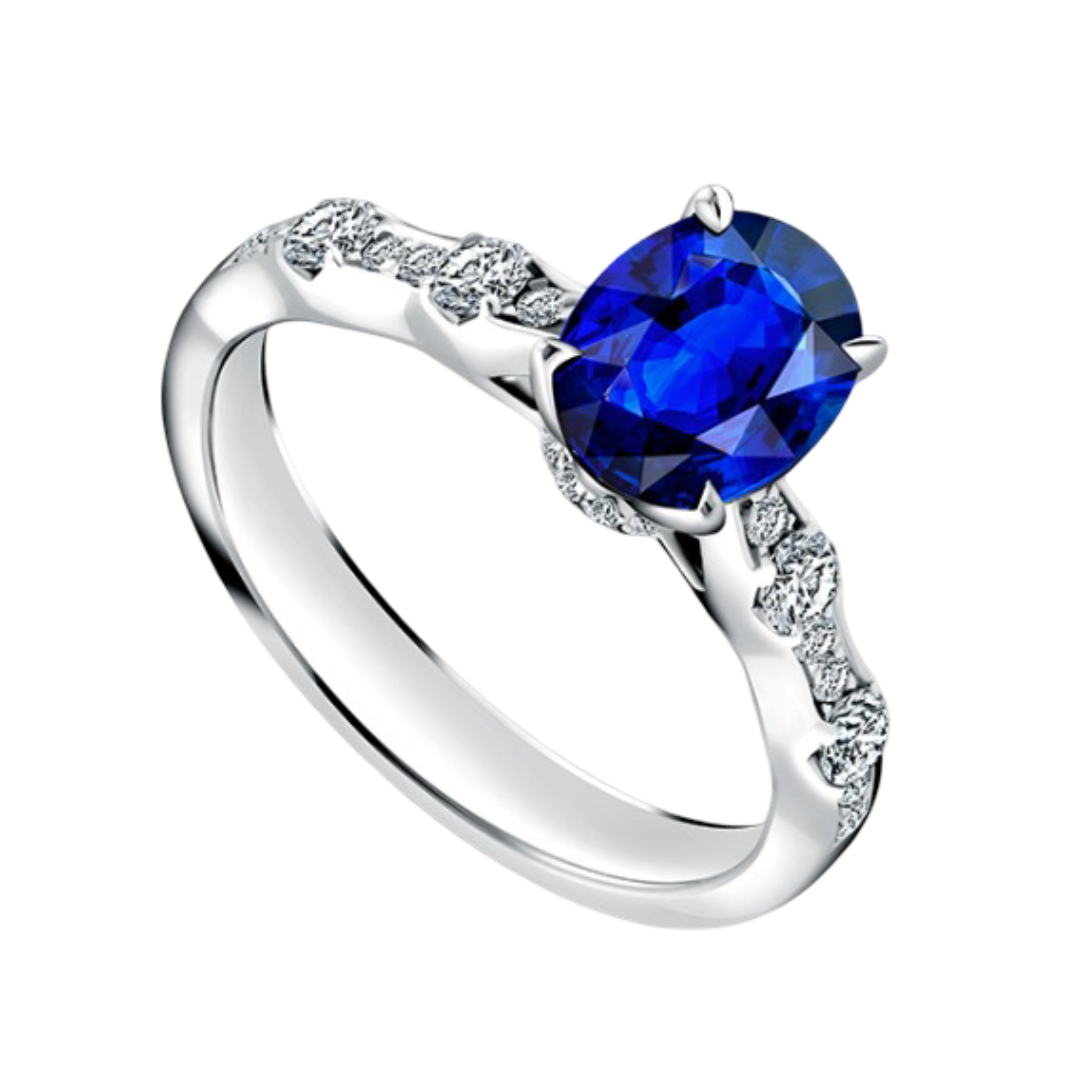 Kemewahan Blue Sapphire and Diamond Ring yang Ada di Butik MONDIAL
