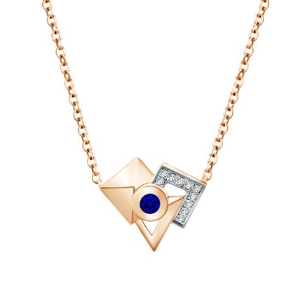 Kilauan Precious Stone pada Kalung Liontin MONDIAL