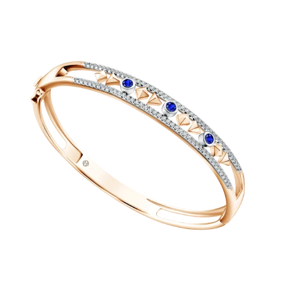 Hiasan Precious Stone yang Menawan Pada Diamond Bangle MONDIAL