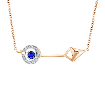 Necklace dengan Berlian dan Safir MONDIAL Precious Lune