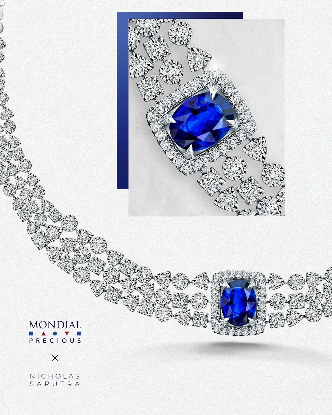 Pesona Blue Sapphire Necklace dari MONDIAL Precious