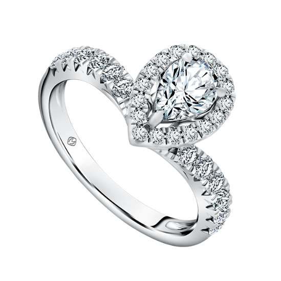 Model Cincin Tunangan Terbaru MONDIAL Pear Cut Diamond