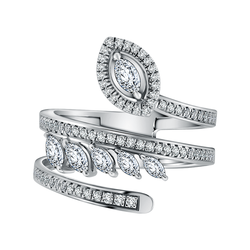 Model Cincin Emas Wanita Bertatahkan Berlian yang Elegan