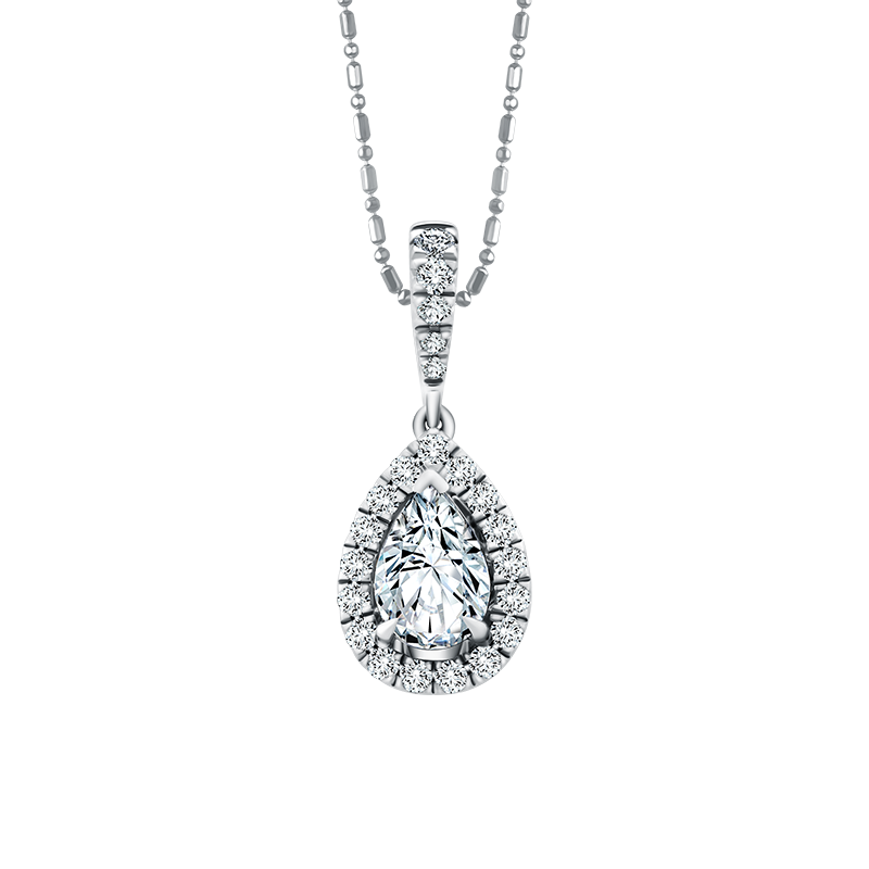 Pesona Liontin I Said MONDIAL Berhias Pear Shape Diamond