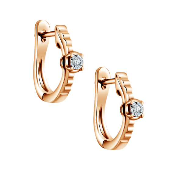 Gold Earrings dengan Berlian yang Indah dari Koleksi I Said MONDIAL