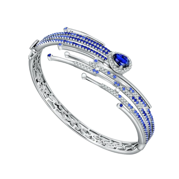 Bangle Eksklusif Berhias Precious Stone MONDIAL Precious Fire Collection