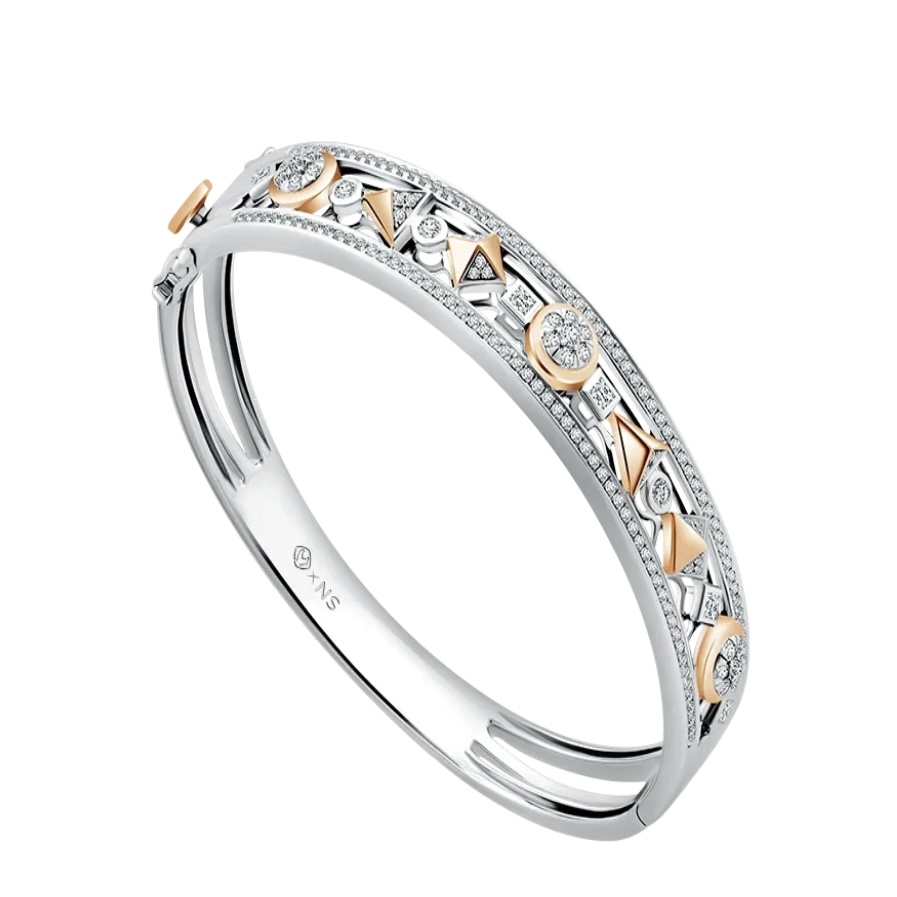 Bangle dengan Detail Elemen Geometris Koleksi MONDIAL 