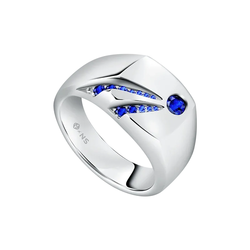 The Gradiore in Blue Fire Men’s Ring