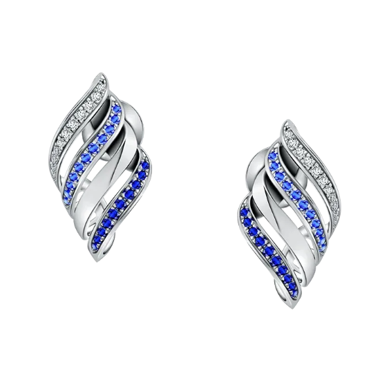 MONDIAL Precious Fire Wave Earrings yang Menawan
