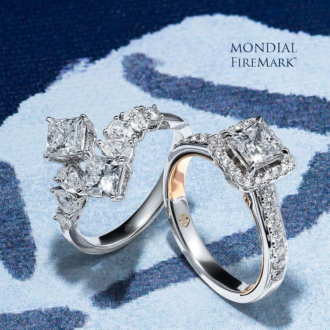 Perhiasan dengan Princess Cut Diamond dari Koleksi MONDIAL FireMark