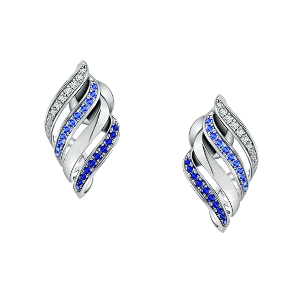 MONDIAL Earrings dengan Kemewahan Diamond dan Precious Stones