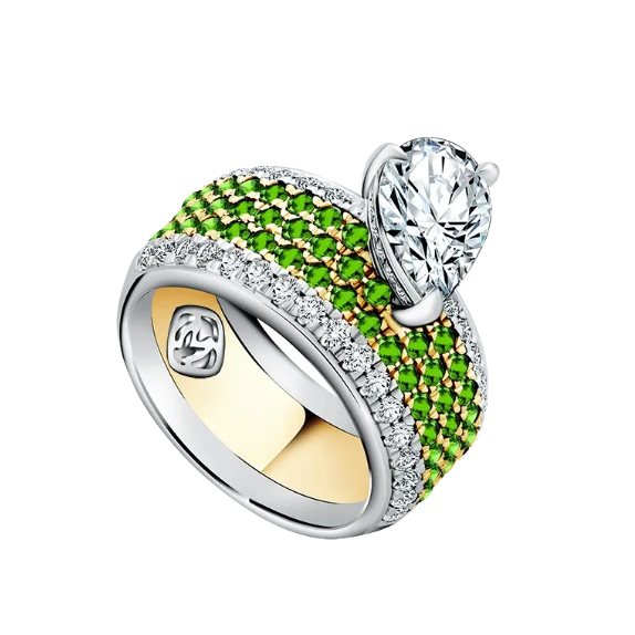 Cincin Wanita I Said MONDIAL Pear Shape Diamond sebagai Inspirasi Engagement Ring