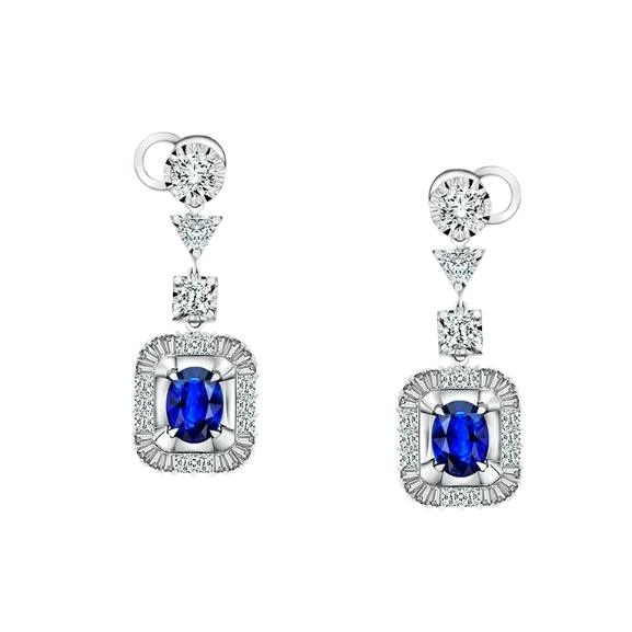 Keindahan Earrings dengan Blue Sapphire di Koleksi Lavesa Dangling Multi