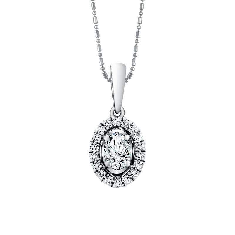 Rekomendasi Kalung Liontin Oval Shape Diamond dari MONDIAL 