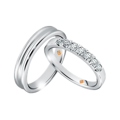 Pilihan Cincin Nikah dengan White Gold MONDIAL Aureola