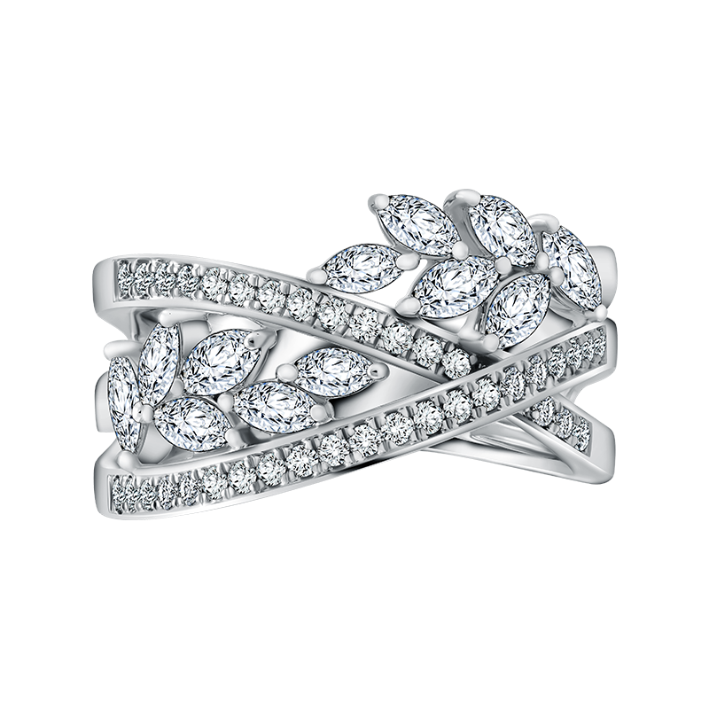 Koleksi Cincin Emas Wanita Bertabur Berlian MONDIAL