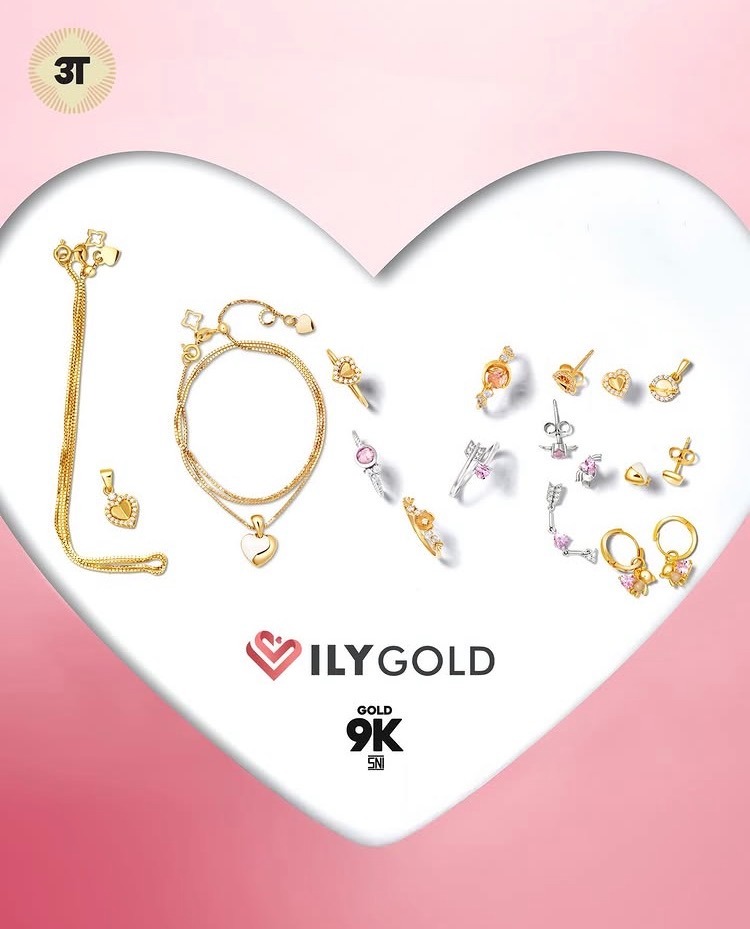 ILY Gold 9K yang Playful untuk Gaya Fun dan Colorful