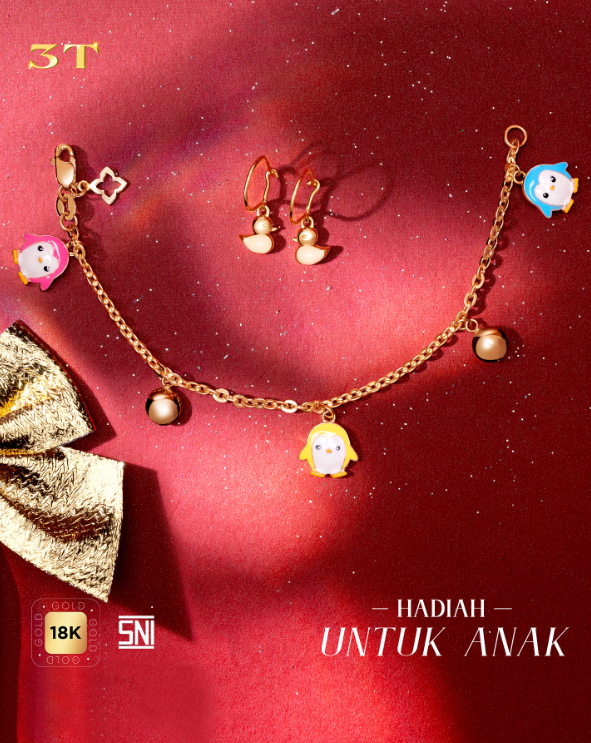 Set Gelang dan Anting Hadiah Anak Bayi yang Gemas