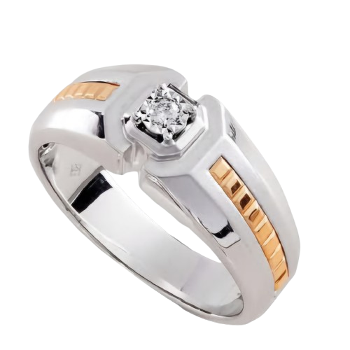 Perpaduan warna white gold dengan aksen yellow gold hadirkan pesona maskulin