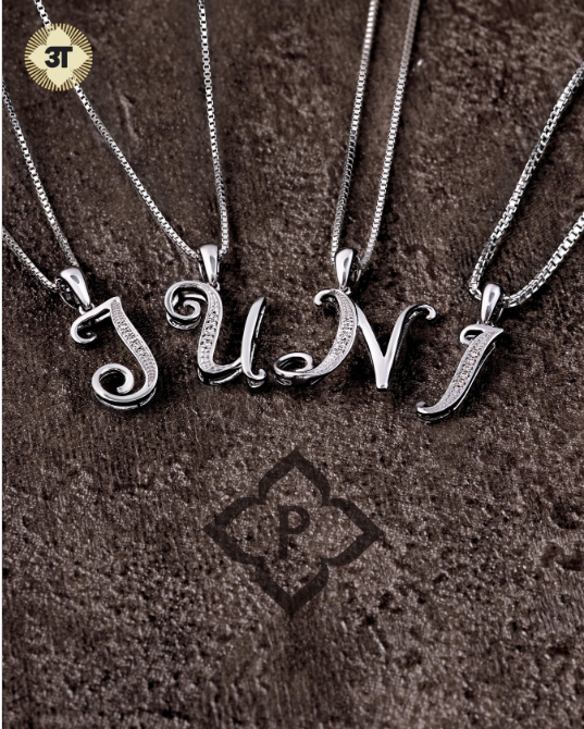 Liontin Initial Alphabet Collection The Palace Jeweler Emas 18K