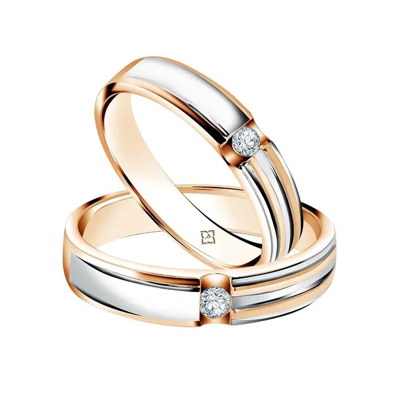 Perpaduan Dua Warna yang Harmonis dari Wedding Ring Berlian Berikan Kesan Modern