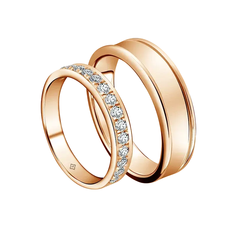 Pancarkan Kilau Istimewa dengan Gold Wedding Rings Pav&eacute; Band
