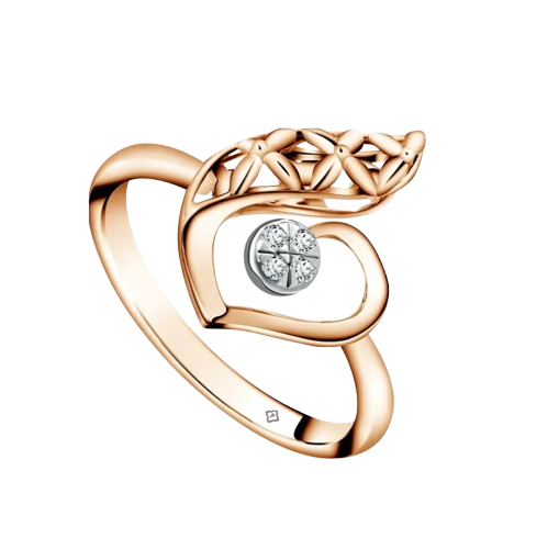 Cincin dari Koleksi Kasmaran yang Berhiaskan Berlian dengan Motif Batik Bernuansa Cinta